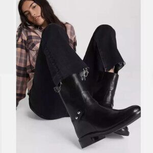 Rag & Bone Women's Slayton Black Moto Boot size 41